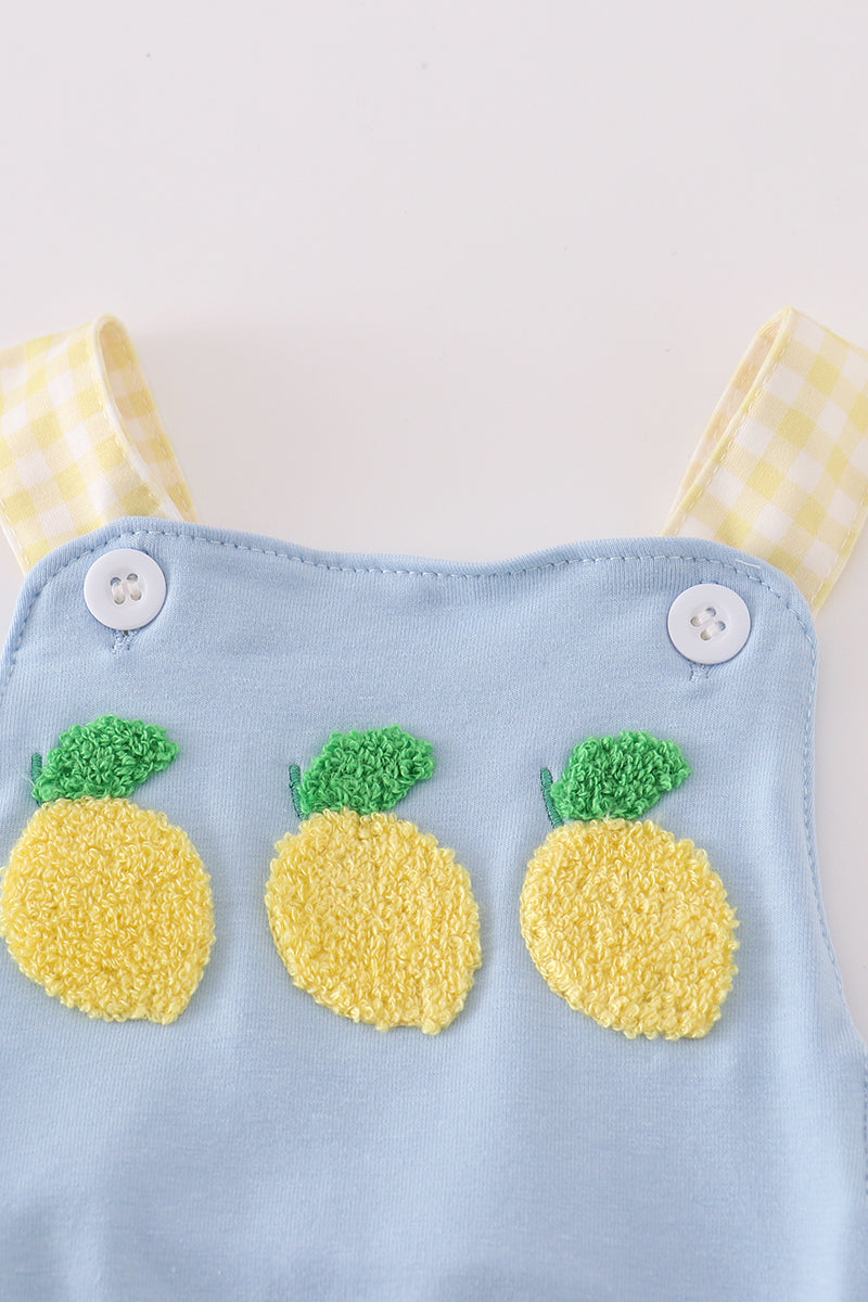 Blue lemon french knot boy bubble