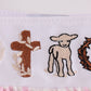 Pink easter cross sheep embroidery girl set