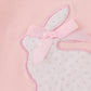 Pink easter bunny applique girl set
