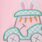 Pink golf easter applique girl bubble