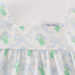 Green leaves bow print mom&me dress