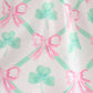 Green St.Patricks clover print girl set