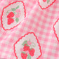 Pink strawberry girl bloomer set