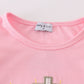 Pink easter he is risen applique girl set