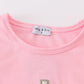 Pink easter he is risen applique girl dress