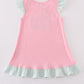 Pink easter he is risen applique girl dress