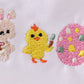Easter floral bunny egg embroidery girl bloomer set