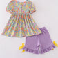 Easter floral bunny egg embroidery girl set