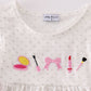 Pink make up embroidery girl set