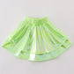 Chartreuse girl ruffle laser skorts