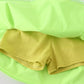Chartreuse girl ruffle laser skorts