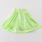 Chartreuse girl ruffle laser skorts