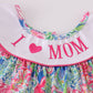 Garden bloom I love MOM embroidery girl set