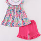 Garden bloom I love MOM embroidery girl set