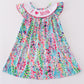 Confetti bloom I love mom embroidery girl dress