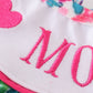 Confetti bloom I love mom embroidery girl dress