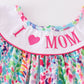 Confetti bloom I love mom embroidery girl set