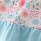 Pink floral print ruffle set