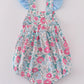 Blue floral print bubble
