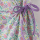 Purple floral print women dress