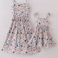 Blue ocean breeze shells print mom&me dress