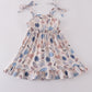 Blue ocean breeze shells print mom&me dress