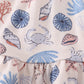 Blue ocean breeze shells print mom&me dress