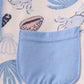 Blue ocean breeze shells print dad&me top