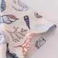 Blue ocean breeze shells print dad&me top
