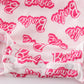Hot pink barbie embroidery girl bubble