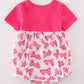 Hot pink barbie embroidery girl bubble