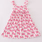 Hot pink barbie print girl dress
