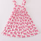Hot pink barbie print girl dress