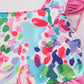 Rainbow garden print 2pc swimsuit