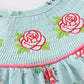 Rosebud bliss print smocked girl bloomer set