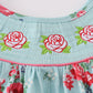 Rosebud bliss print smocked girl set