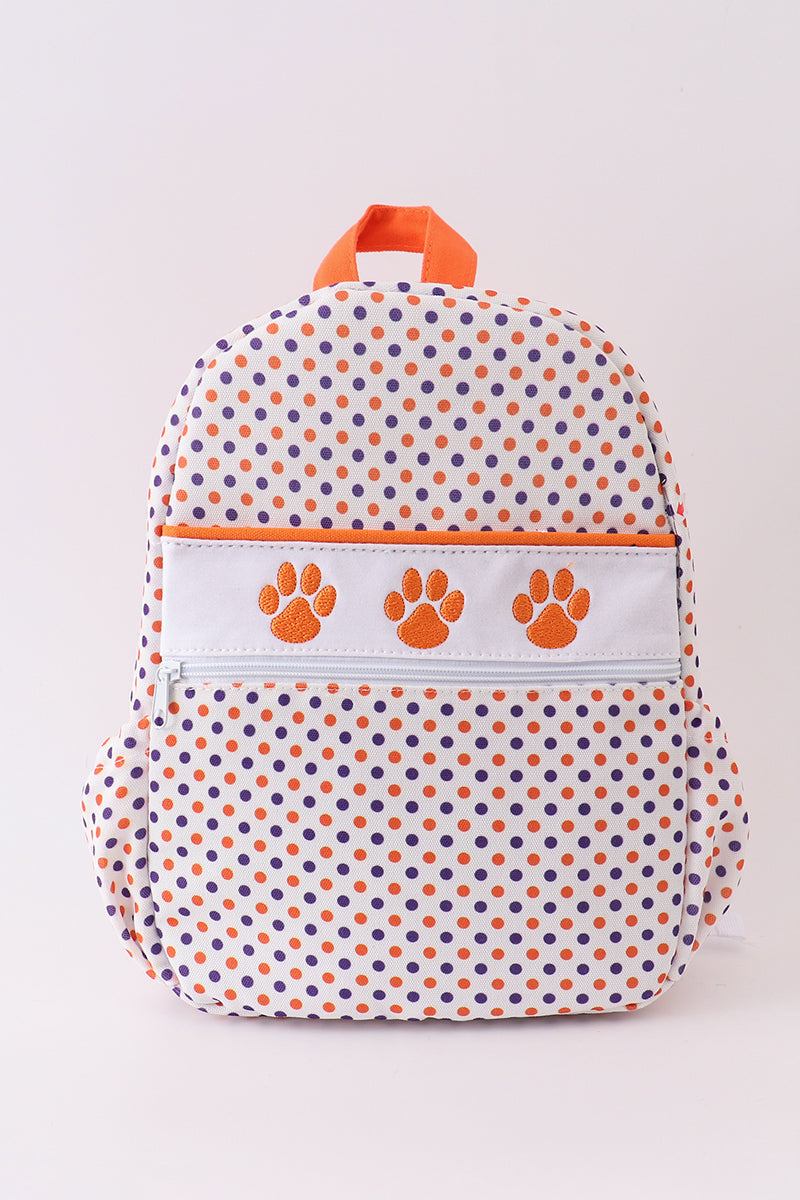 Clemson university embroidery boy backpack