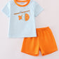 Blue stripe go fishing applique set