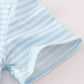 Blue stripe go fishing applique set
