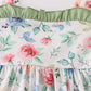 Green garden rose dress
