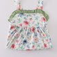 Green garden rose dress