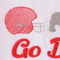 White Georgia go dawgs embroidery set