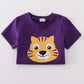 Purple gold LSU applique set