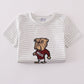 Maroon Mississippi applique stripe set