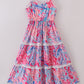 Tropical Sunset Waves mom tiered dress