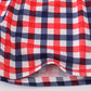 Blue puppy gingham applique shorts set