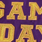 Purple gold LSU GAME DAY glitter shorts set