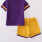 Purple gold LSU GAME DAY glitter shorts set