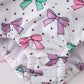 Pink bow embroidery one-piece swimsuit (UPF50+)