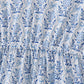 Blue toile garden bow mom tiered dress